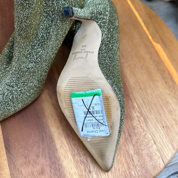 Newish Marc Fisher LTD Breezy Gold Glitter Boots - Sz 5M - Picture 8 of 11